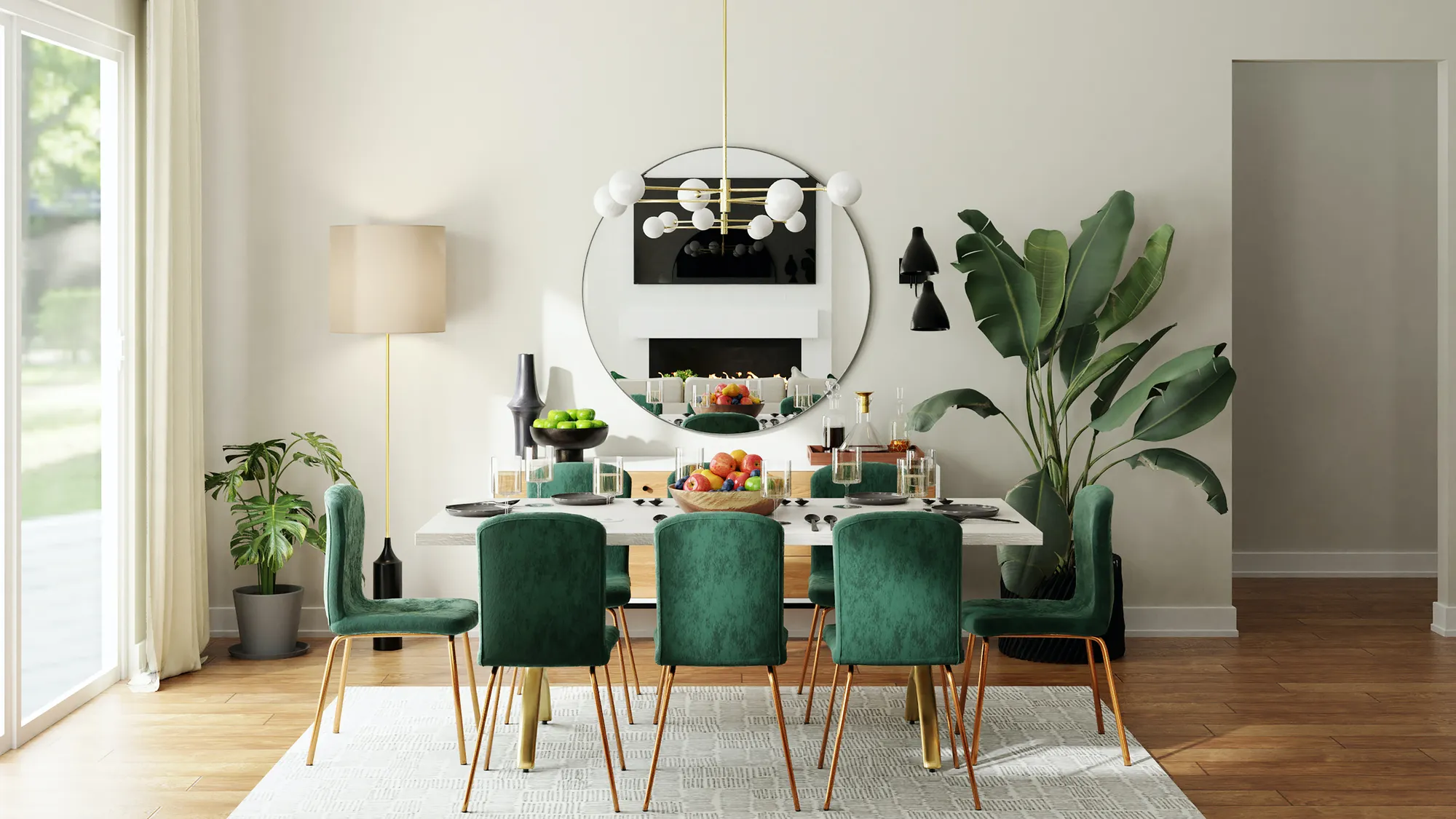 Green dining room