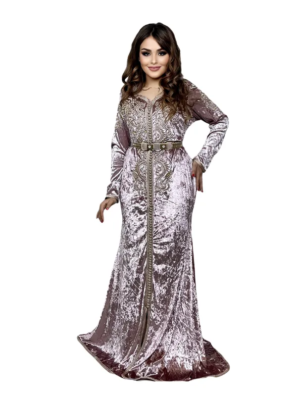 CAFTAN SIRENE VIEUX ROSE