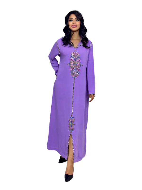 DJELLABA MAUVE PAPILLON