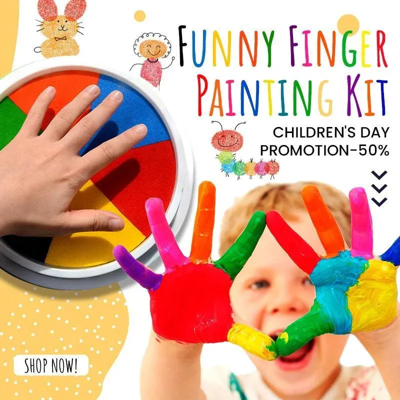 Kit de peinture au doigt amusant pour enfants, graffiti coloré / dessin pour enfants 🎁🌈🎁