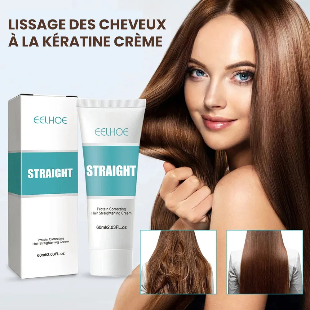 Crème à la kératine pour lisser les cheveux, traitement professionnel contre les dommages ! D