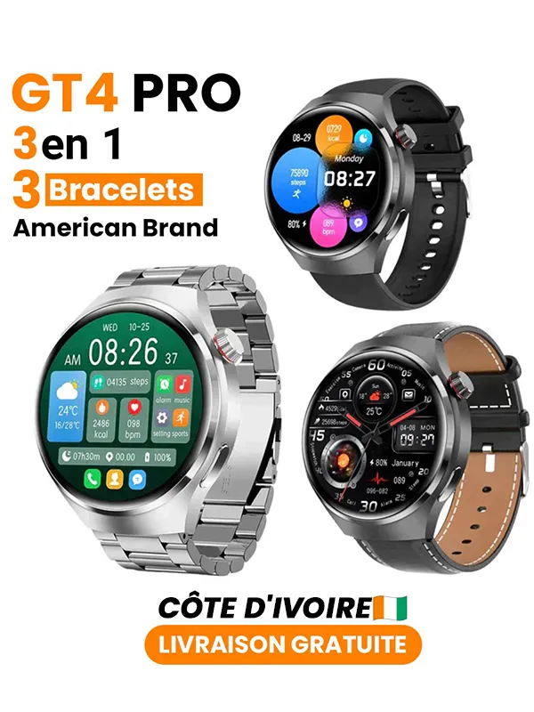 Montre intelligente GT4 Pro , Modèle 2024 ! American Brand CI 