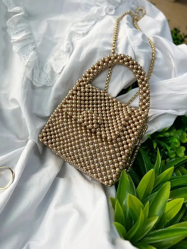 dark gold handbag
