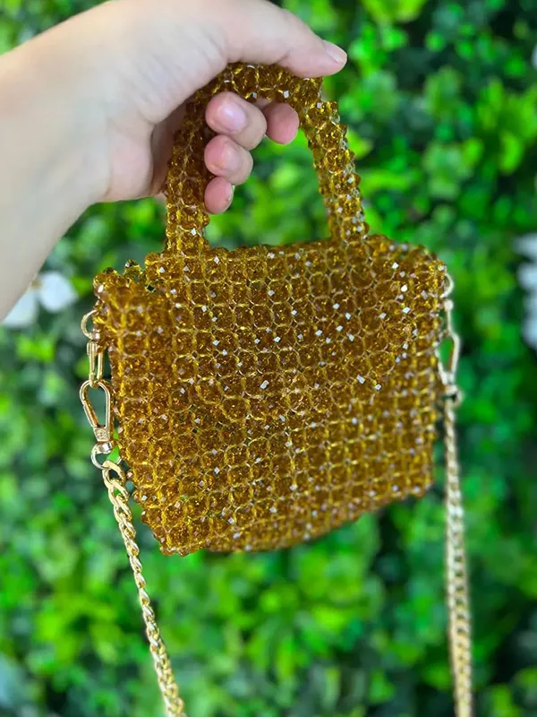 honey brown handbag