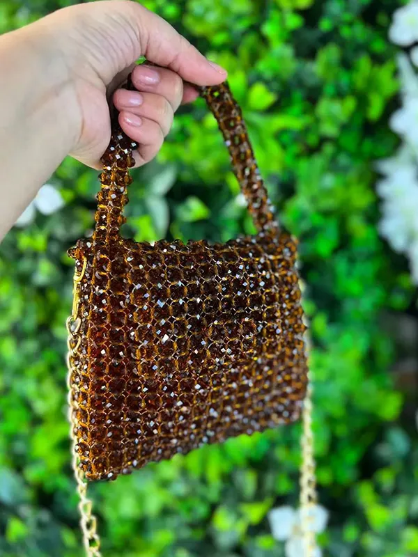 brown handbag