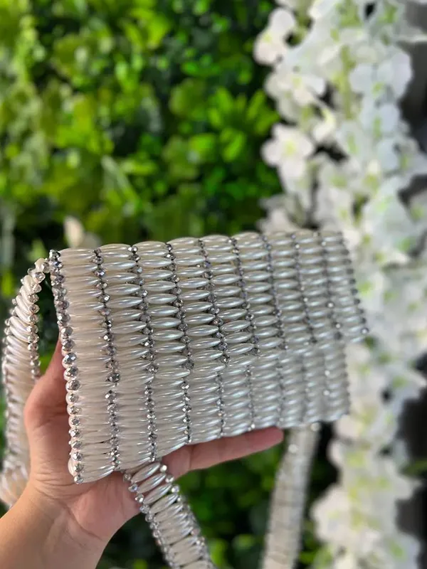 silver handbag