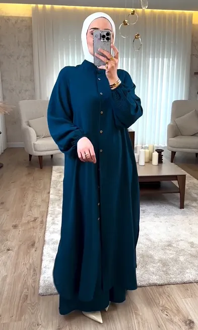طاقم حجاب من قطعتين ستايل صيفي ⭐⭐⭐⭐⭐