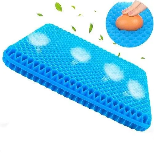 Coussin De Siège Orthopédique En Silicone Respirant Forme Nid D'abeille Antidérapant Pour Voiture Et Maison
