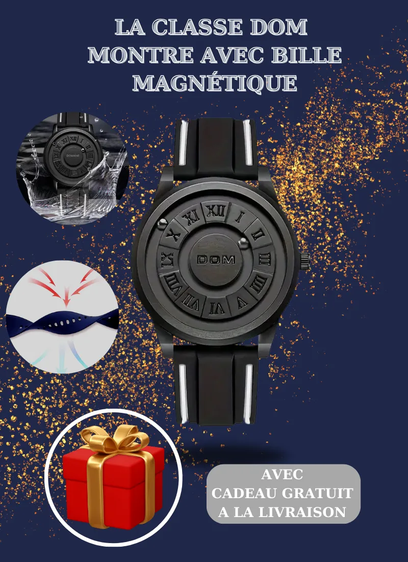 🧲 Montre DOM à Bille Magnétique – Montre ORIGINALE 💯 ✨