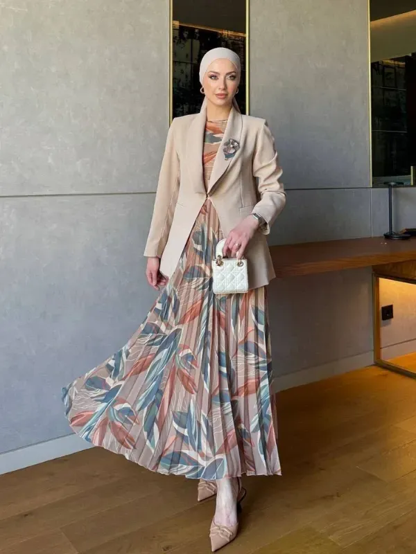 Tailleur robe plissée Melis