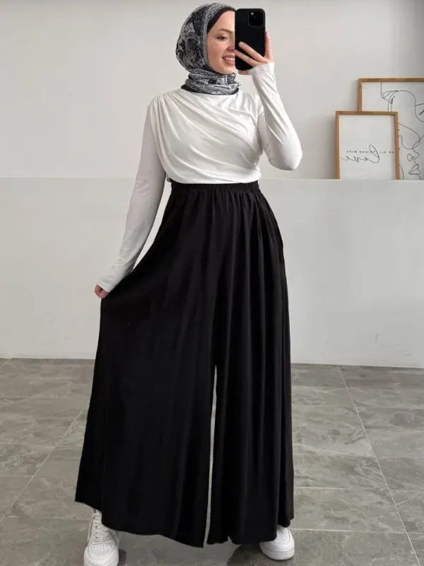 Pantalon Palazzo Fluide