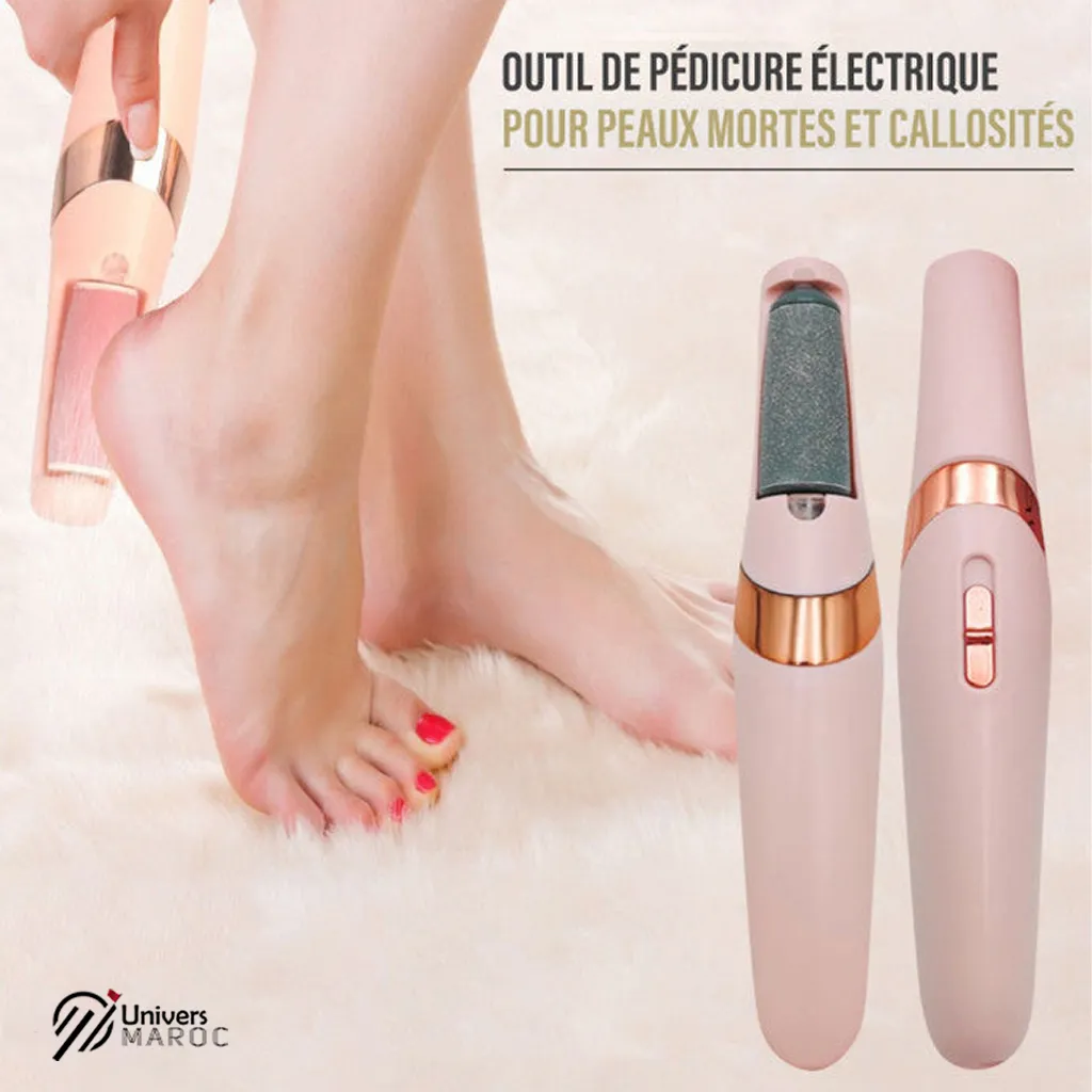 Lime À Pied Électrique Pour Nettoyage De La Peau Dure Et Morte De Talons Et Ongles À 2 Rouleau