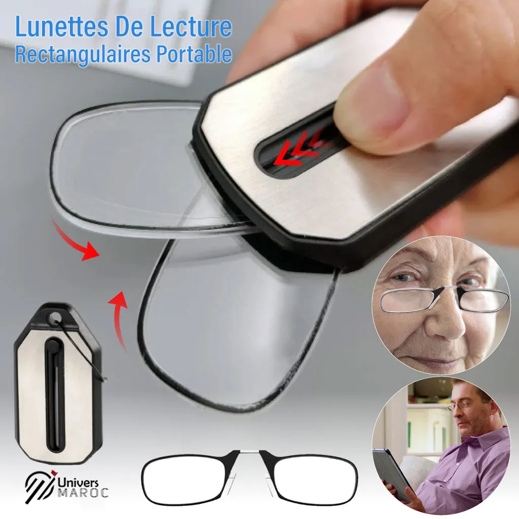 Lunettes De Lecture Rectangulaires Portable.