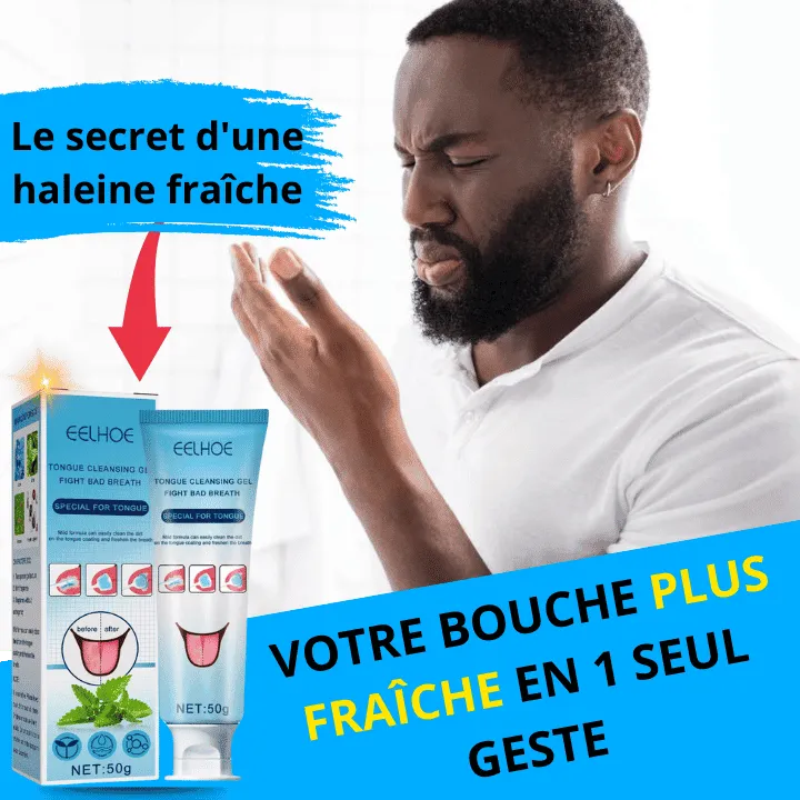 Gel nettoyant la langue et brosse à langue