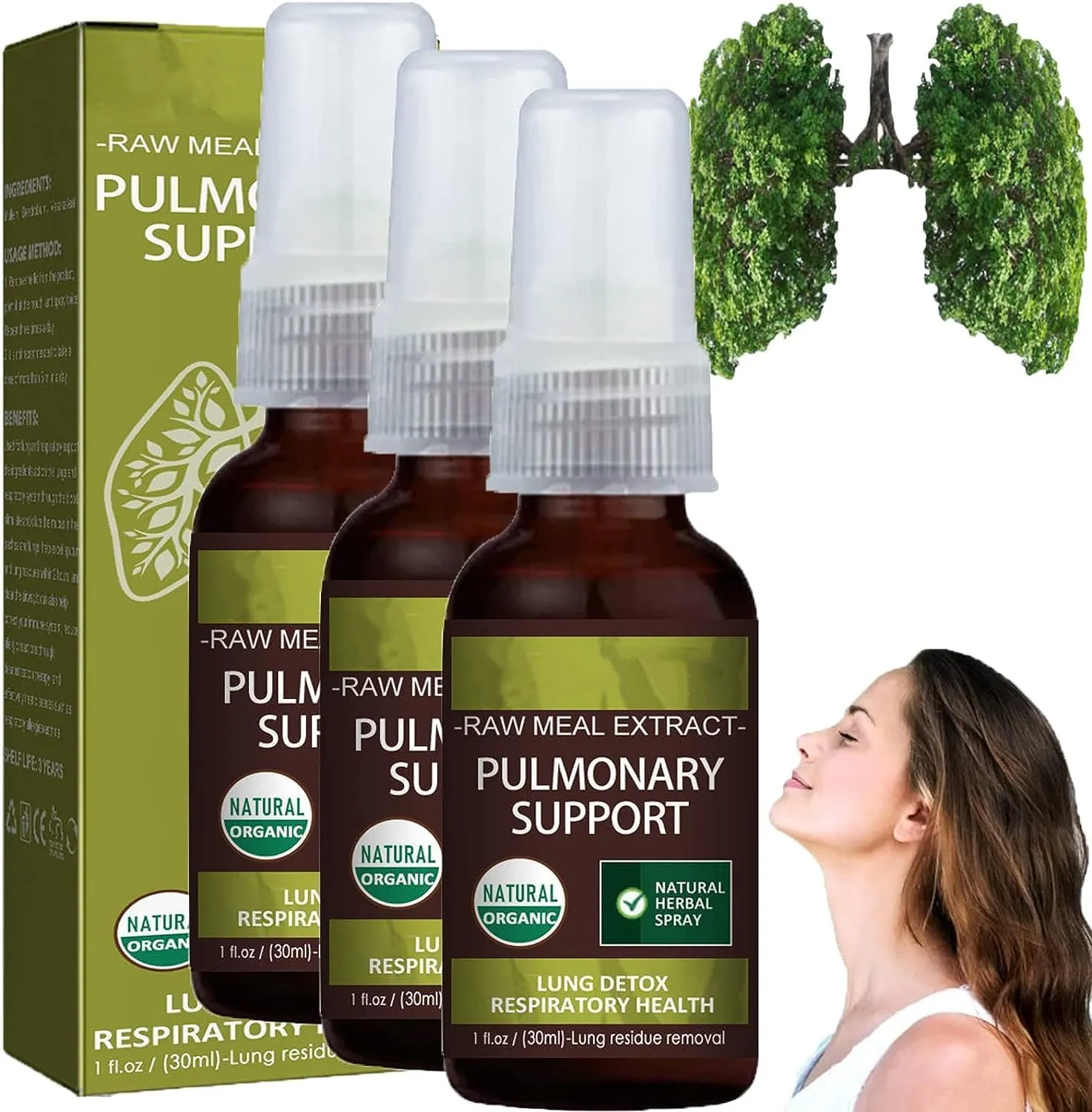 Spray nettoyant pour poumons à base de plantes