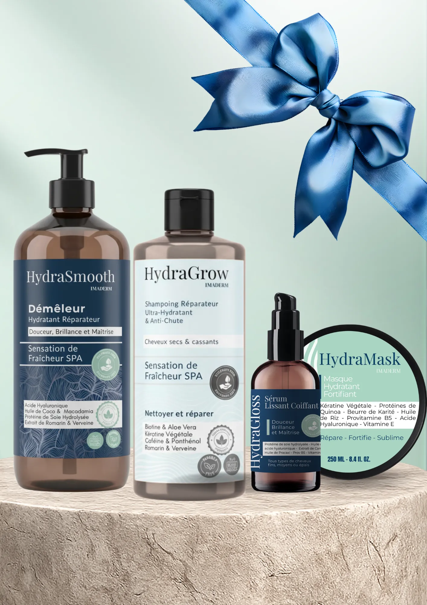 3 - PACK EXPERT - Cheveux secs - Shampoing+ Demeleur+ Masque+ serum