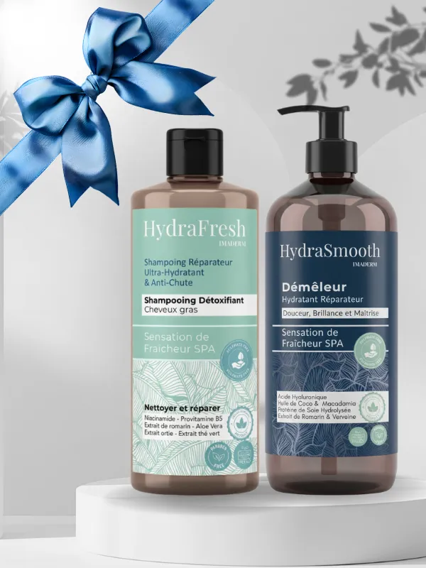 1 - PACK Duo -Cheveux Gras – SHAMPOING + DEMELEUR