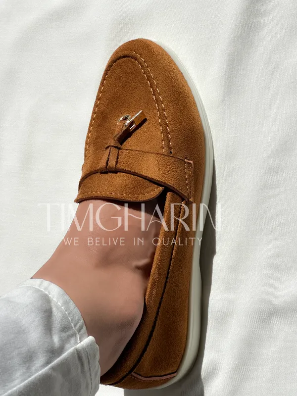 Mocassins Marron en Daim Femme
