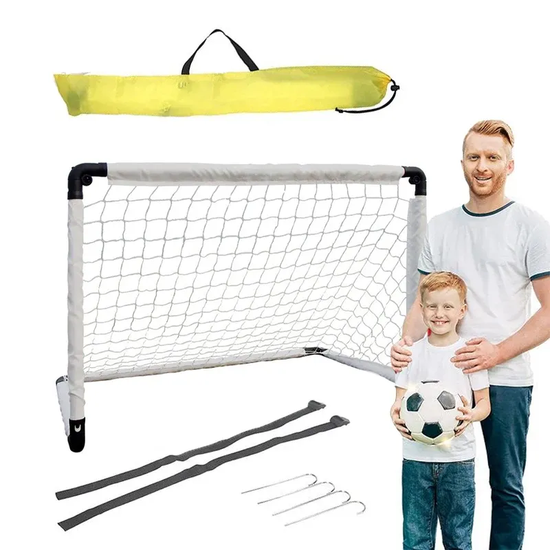 Filet de but de football pliable portable pour jeunes, équipement d'entraînement de football pour enfants, sports en plein air et en intérieur, installation gratuite