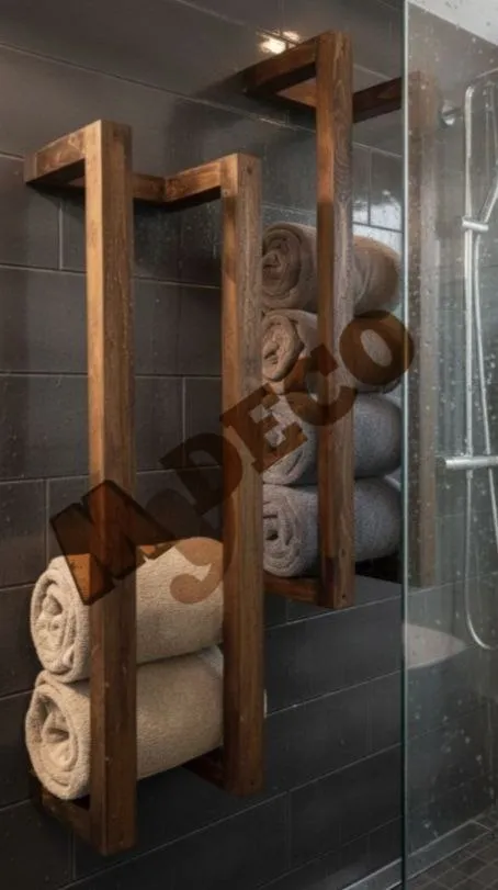  حمال الفوط الخشبي  