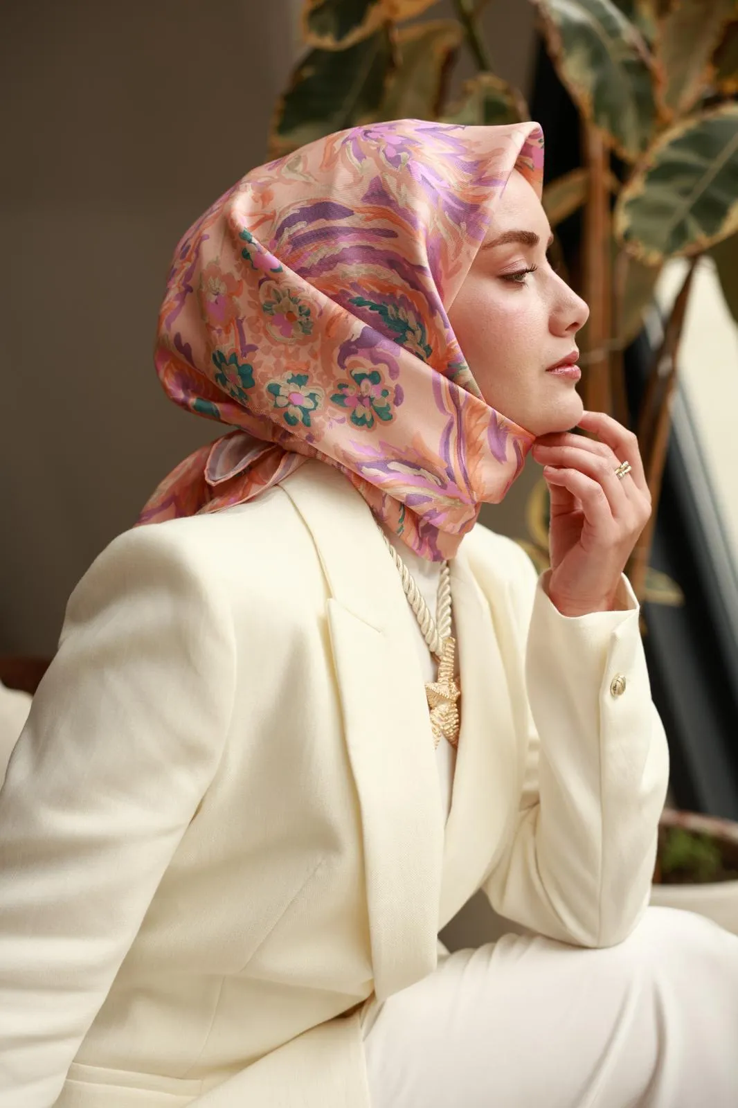 Écharpe en Twill de Soie CODE-HS11469SH-13