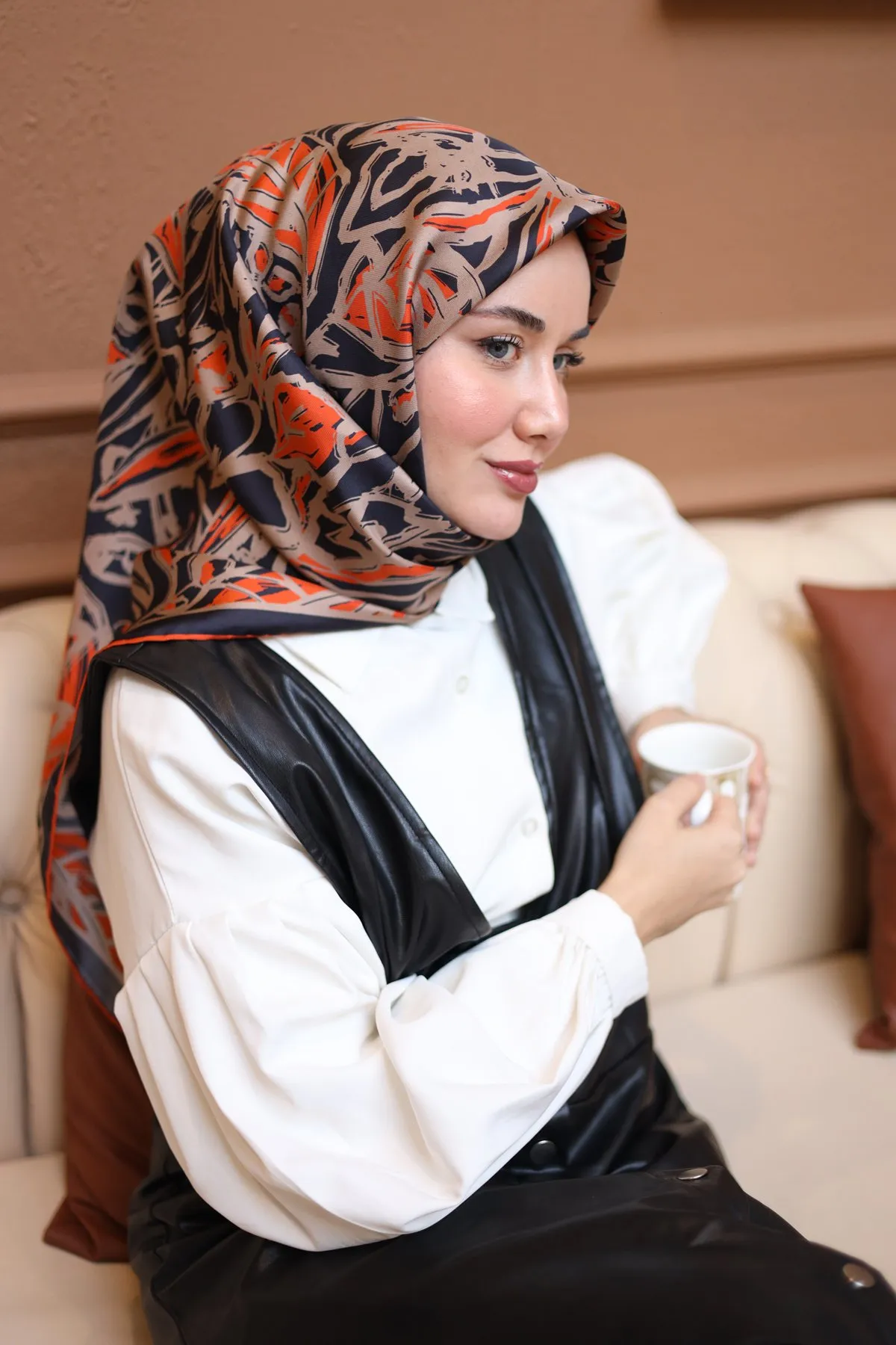 Écharpe en Twill de Soie CODE-HS11419SH-42