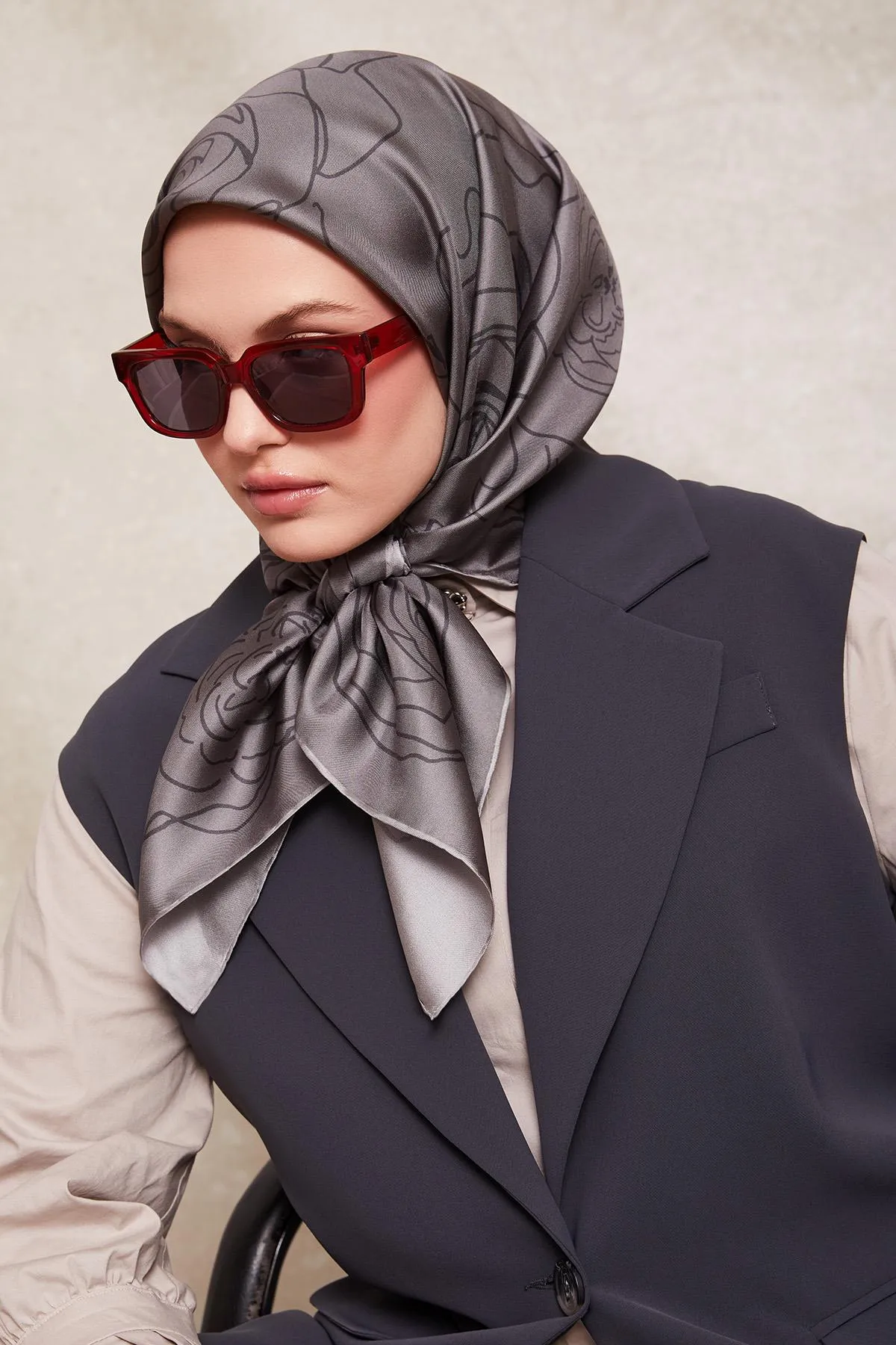 LEVIDOR Écharpe 100% SATIN DE SOIE CODE-HSCLVD70010T-7