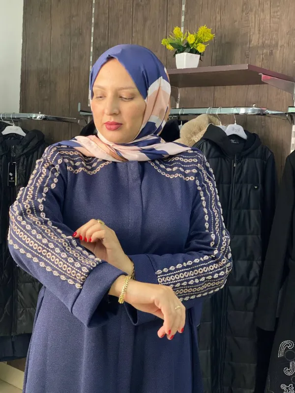 Abaya chic Bleu marine