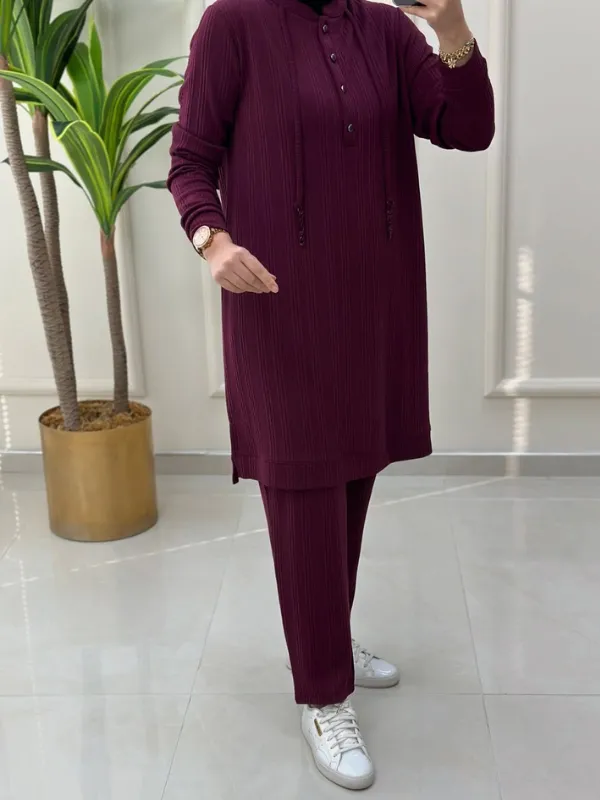 Ensemble 2pcs burgundy