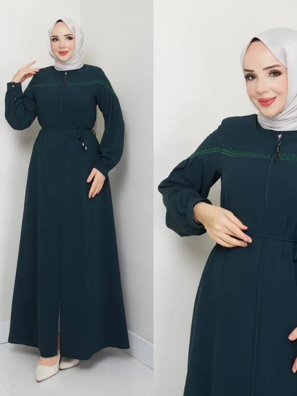 Abaya chic vert