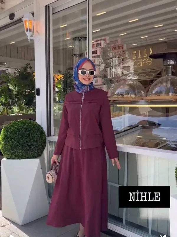 Ensemble Jupe burgundy