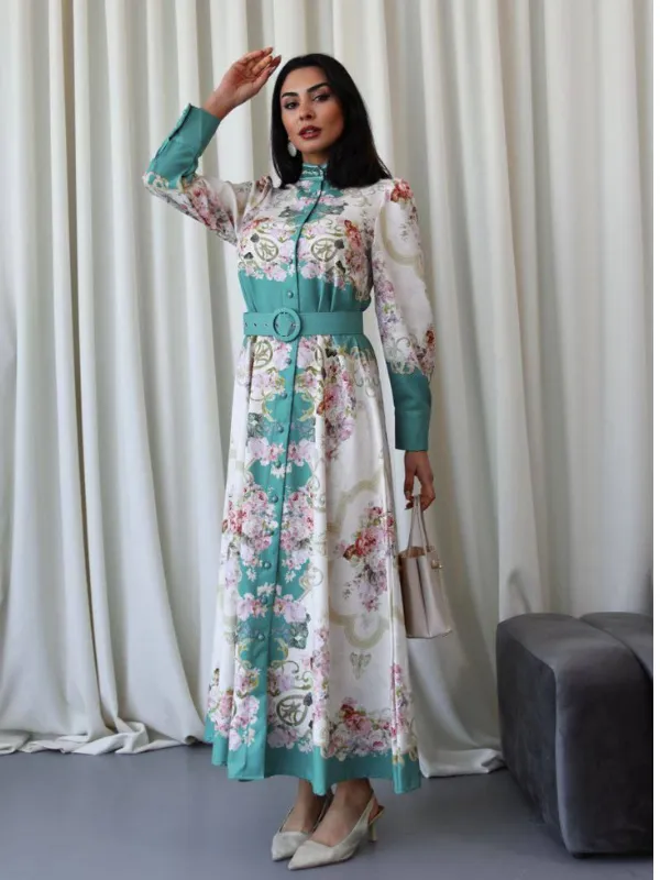 Robe vert  eau Stylish 