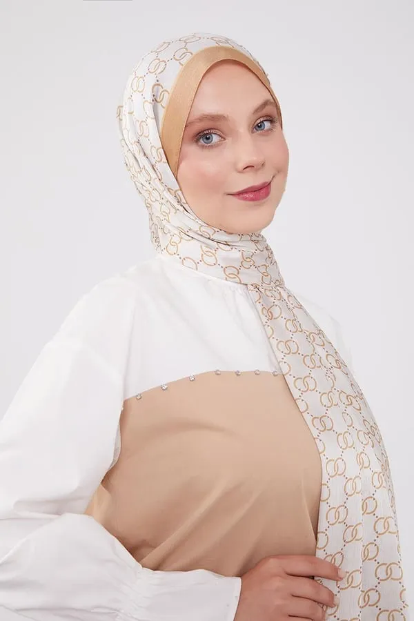 Châle de marque Fivescarf à motif cercle doré