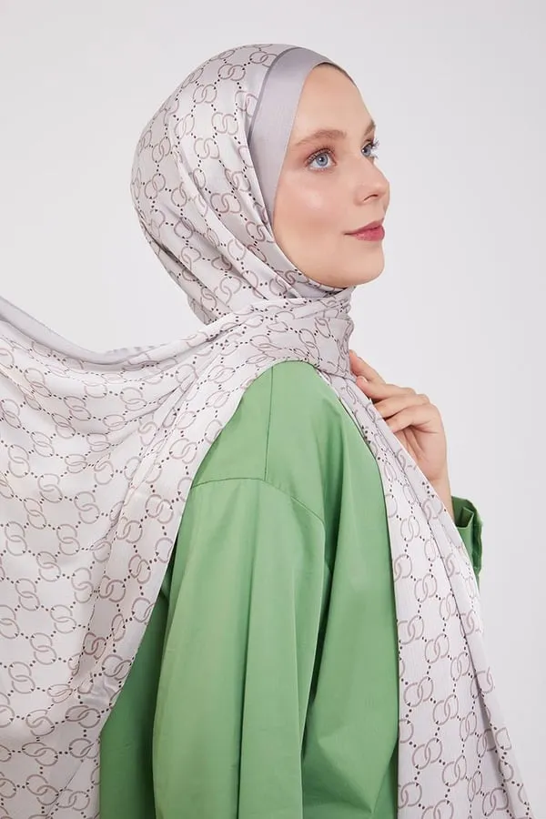 Châle de marque Fivescarf à motif cercle argenté
