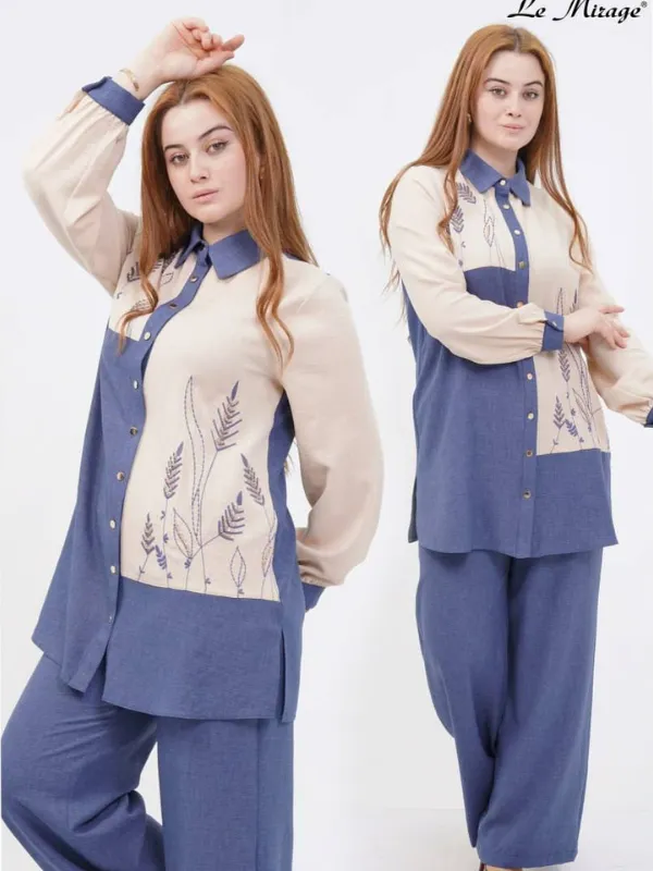 ensemble chic bleu