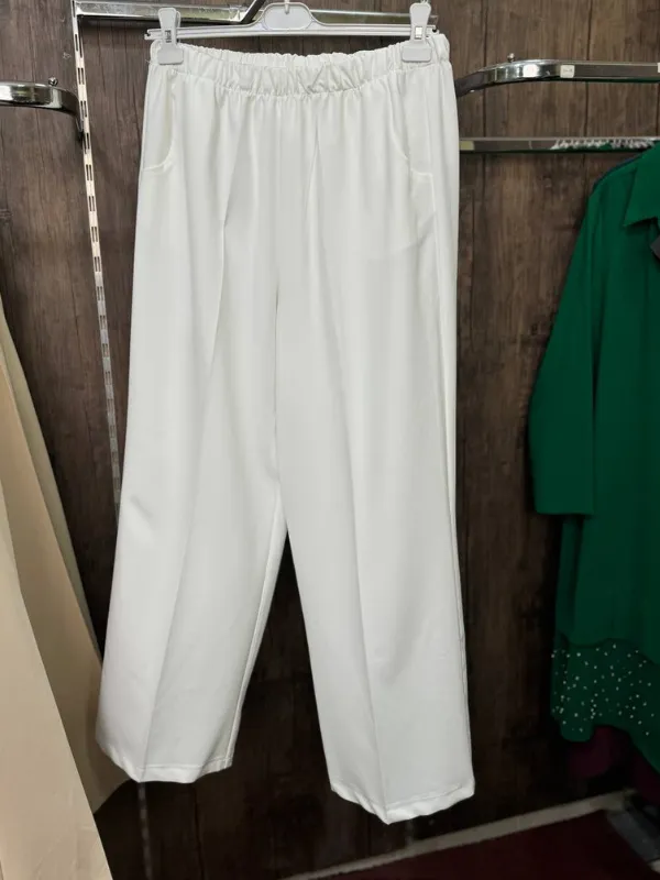 Pantalon Large Blanc 