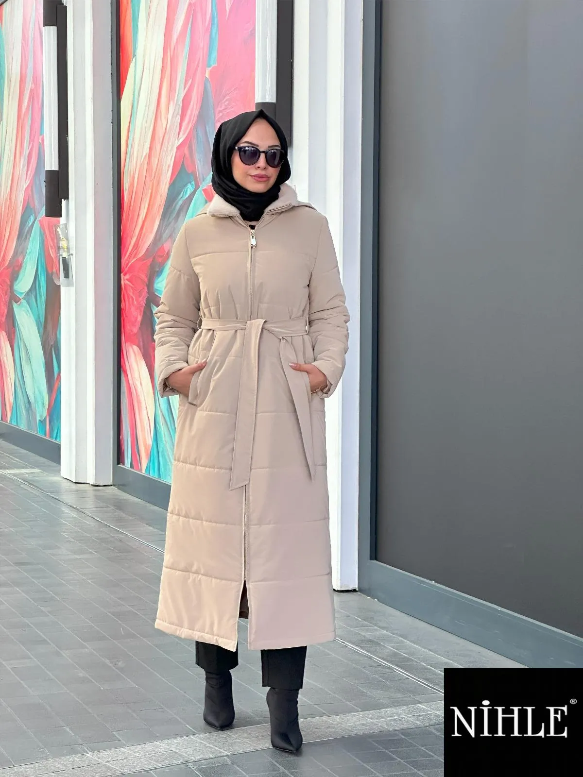 Manteau Nihle Beige longue 