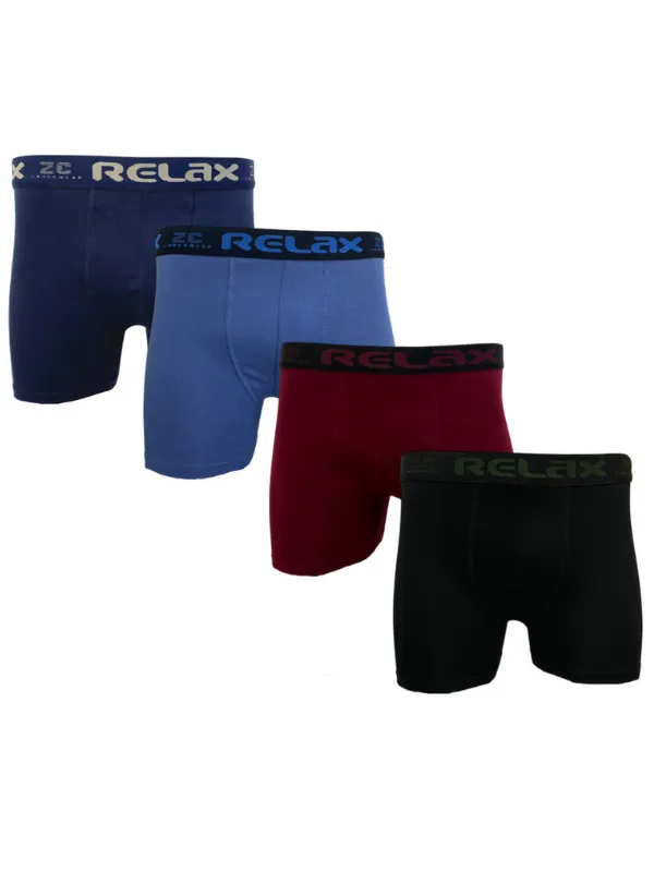 Pack 4 Boxers Homme Relax Coton