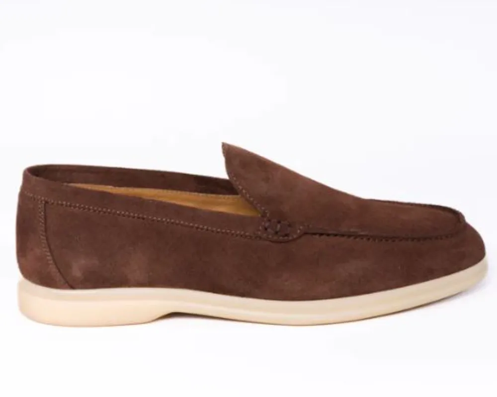 Mocassin Daim Marron foncé