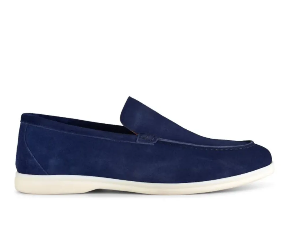 Mocassin Daim Bleu