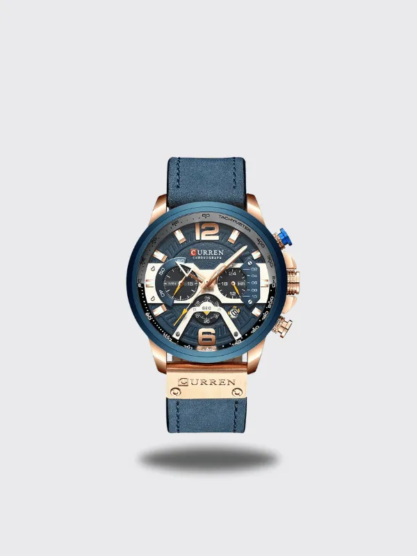 Montre En Cuir Véritable Pour Homme