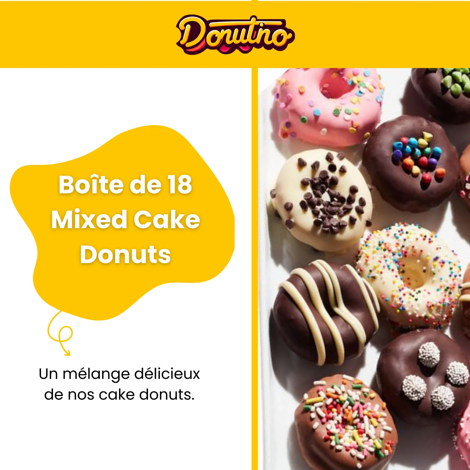 Boîte de 18 Mixed Cake Donuts