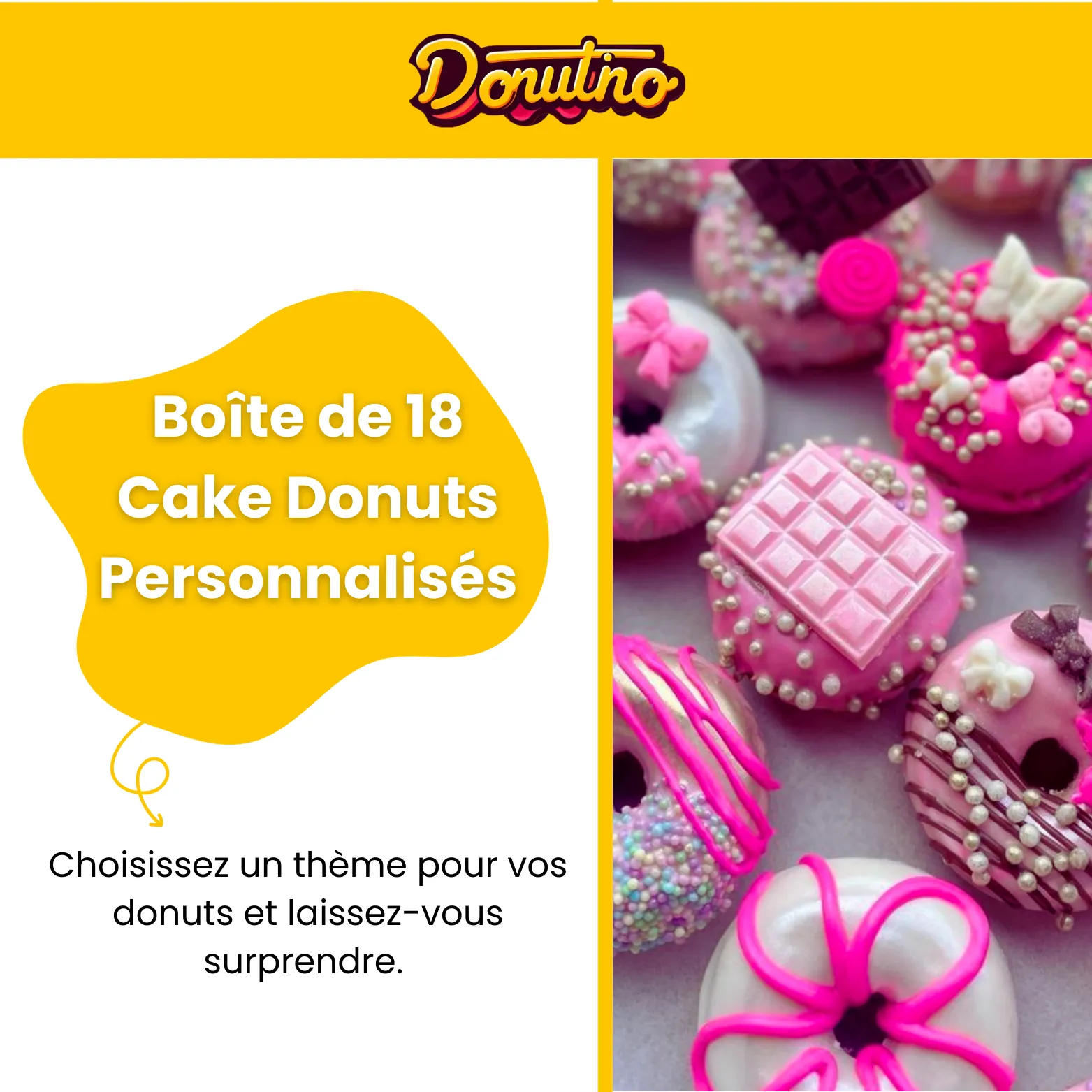 Boîte de 18 Cake Donuts Personnalisés