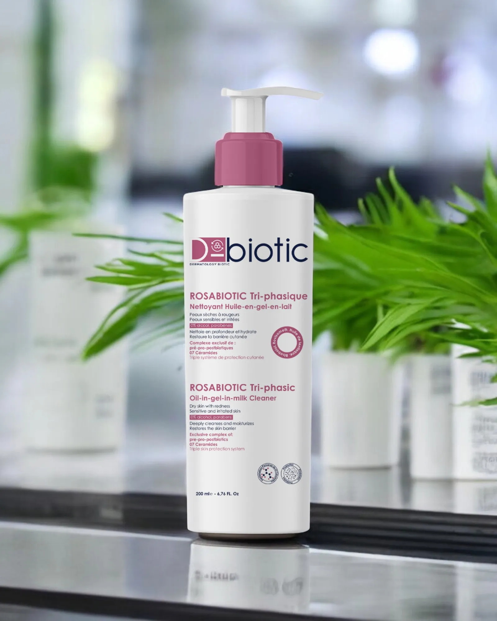 D-BIOTIC - ROSABIOTIC TRI-PHASIQUE NETTOYANT 200 ML