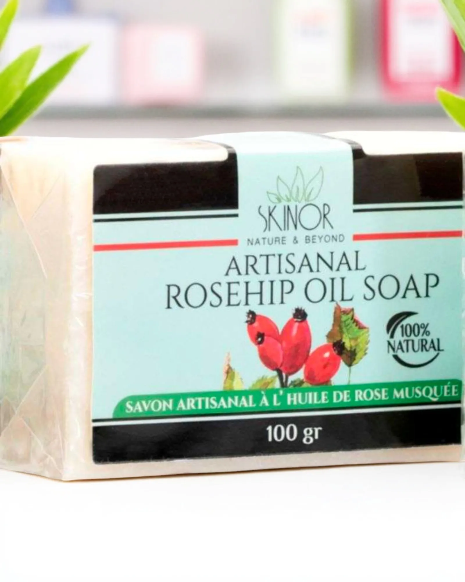 SKINOR 100% SAVON ROSE MUSQUÉE 100 G