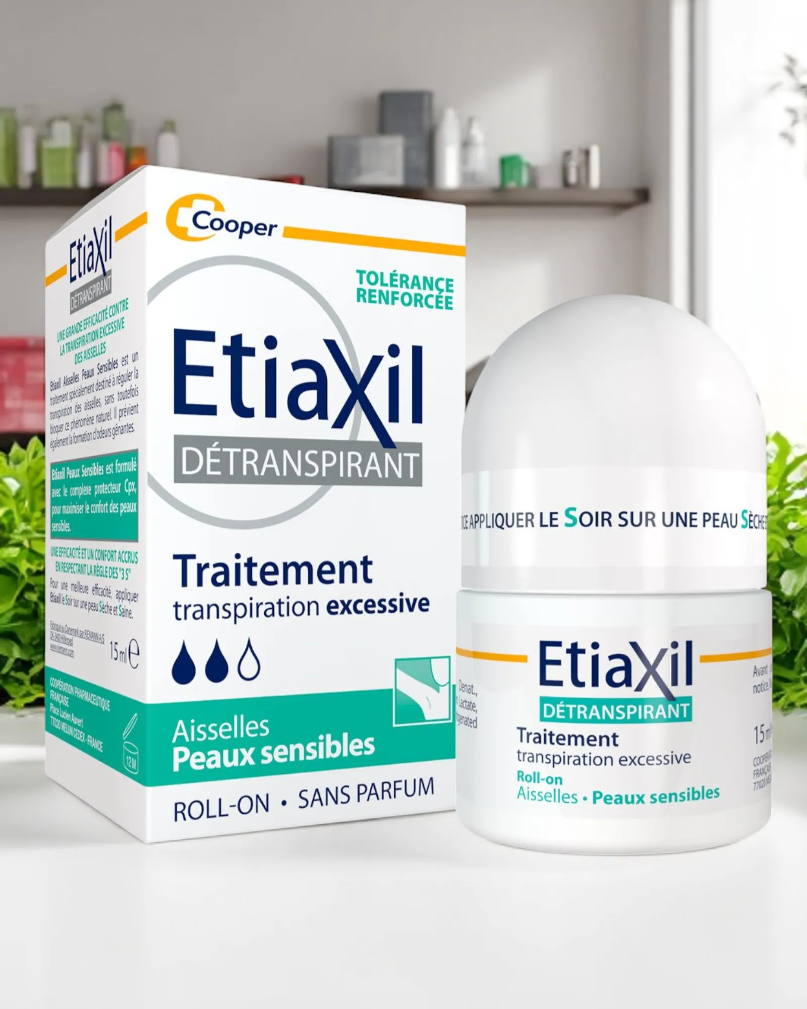 ETIAXIL DETRANSPIRANT AISSELLES PEAUX NORMALE ROLL-ON 15ML