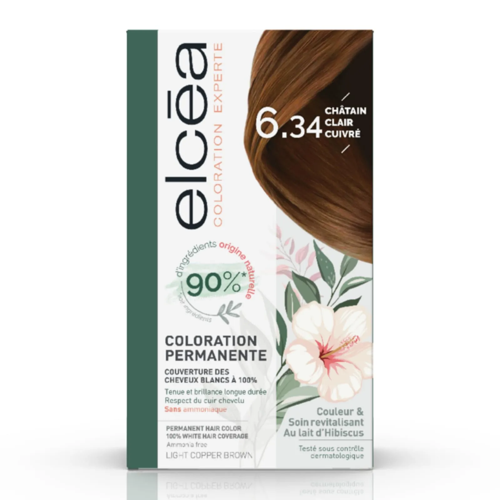 ELCEA Coloration Permanente Châtain Clair Cuivré 6.34