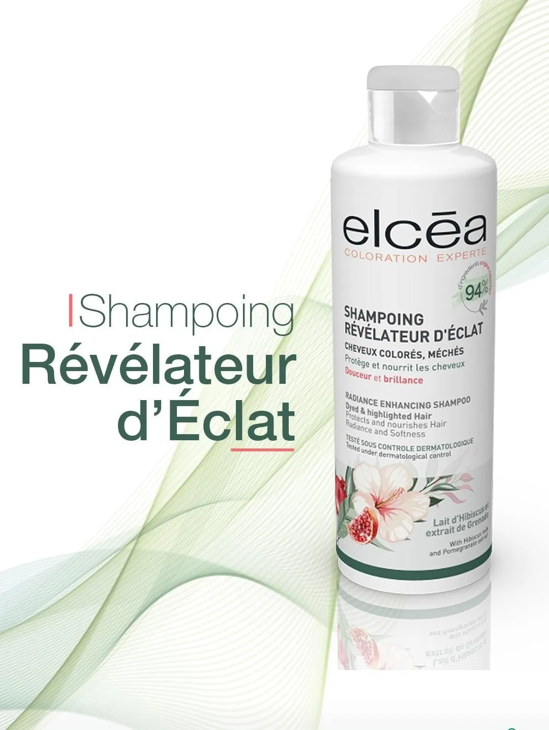ELCÉA Shampoing Révélateur d’Éclat Cheveux Colorés & Méchés – 250ML