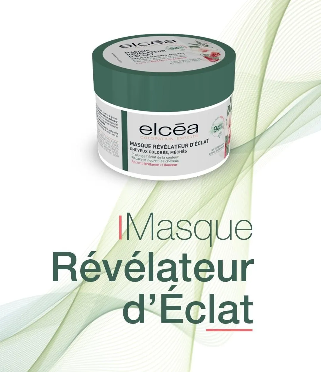 ELCÉA Masque Révélateur d’Éclat Cheveux Colorés & Méchés – 250ML