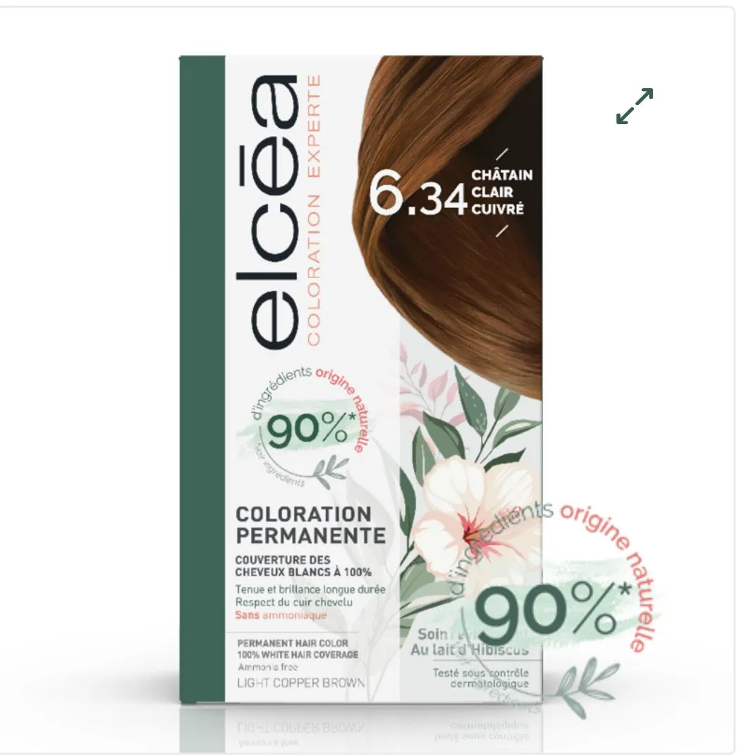 ELCEA Coloration Permanente Châtain Clair Cuivré – 6.34